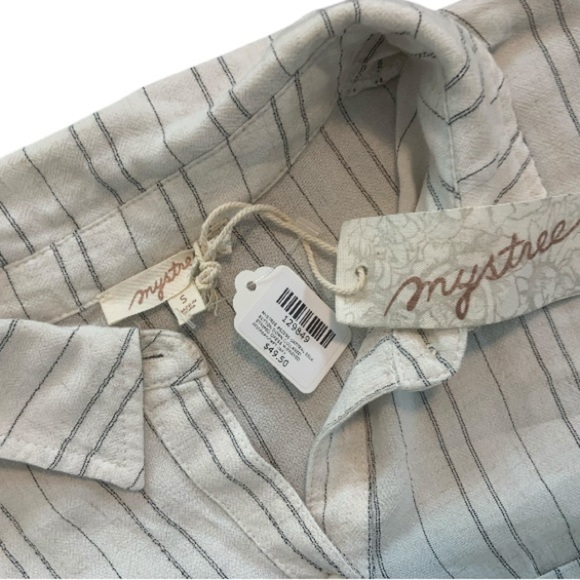 NWT Mystree Button Down Raw Hem Shortsleeve Dress - Picture 2 of 8